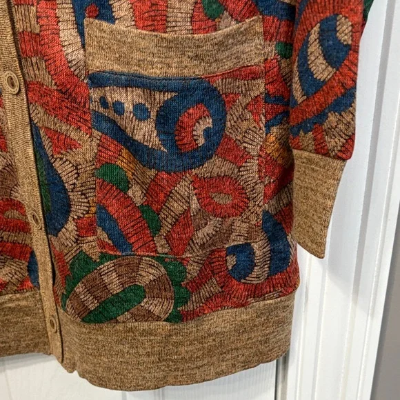Colorful Patterned Women's Cardigan - Picture 2 of 8